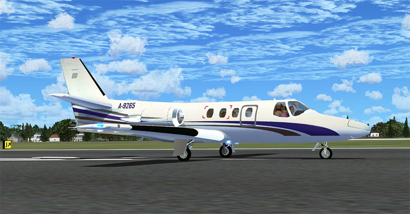 Alejandro's Cessna Citation 500 on runway.