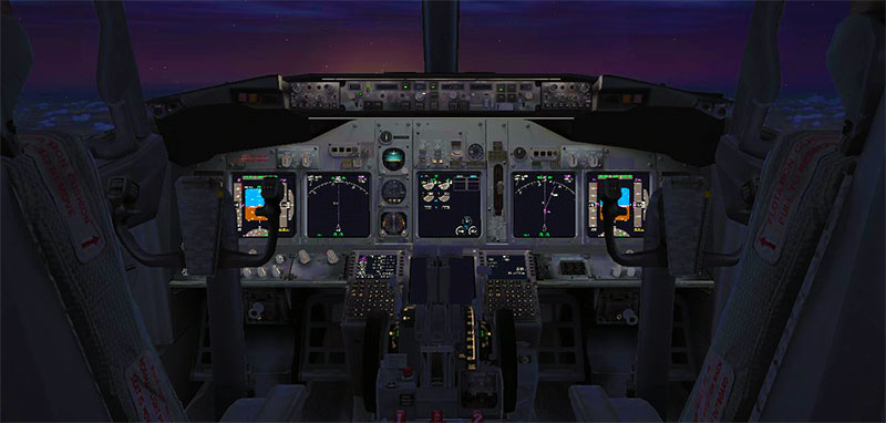 Full 3D virtual cockpit in FSX.