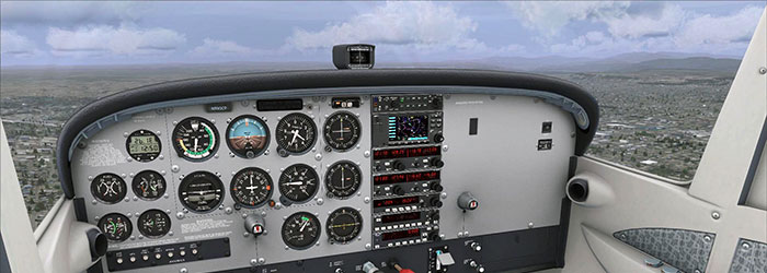 Screenshot showing the full cockpit