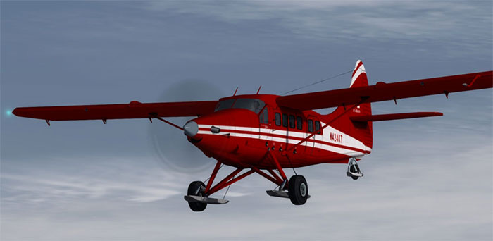 DHC3 Otter in red livery