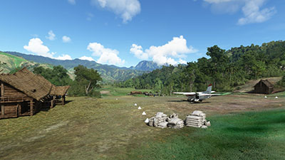 Dinangat airfield (AYDN) shown in Microsoft Flight Simulator (MSFS) 2020 release after installing this scenery mod.