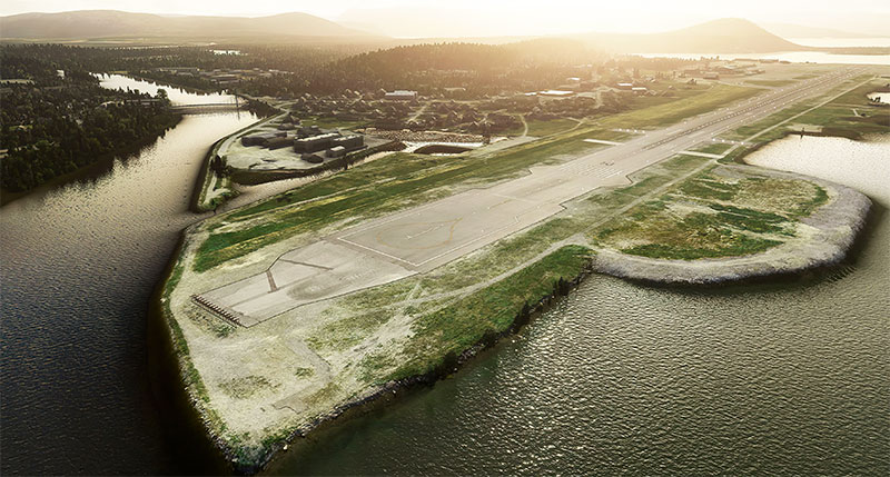 ENAT (Alta Airport) runway and surroundings.