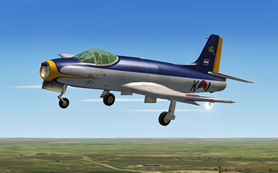 The Fokker S-14 in flight in FSX shown after installing this mod.