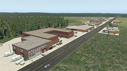 Forestville airport in X-Plane 11.