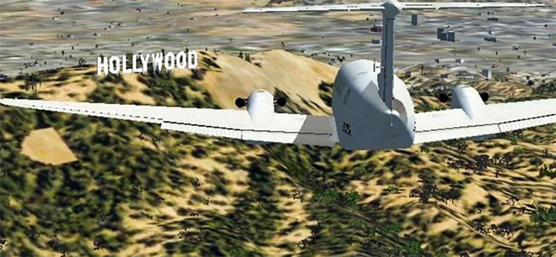 Hollywood sign in FSX.