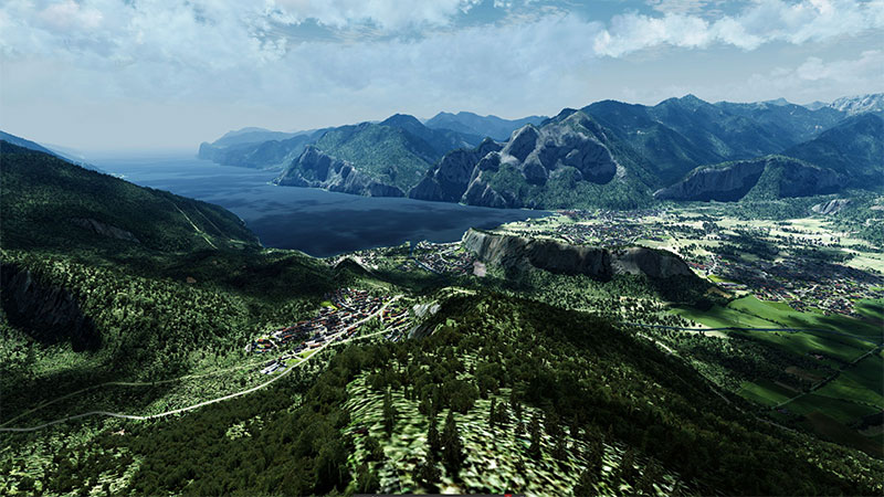 Screenshot showing the global scenery installed in FSX.