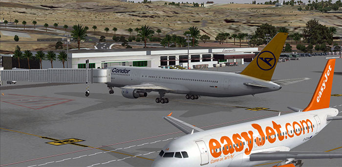 Screenshot showing Lanzarote scenery