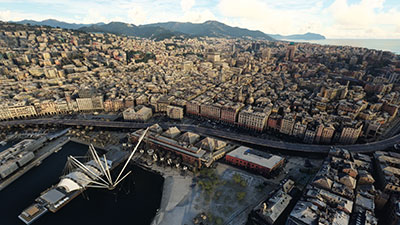 Image showing Genoa maria/docks after installing the scenery in the simulator.