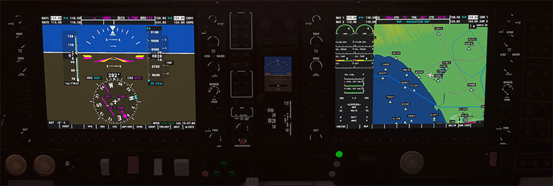 Glass cockpit from MSFS.