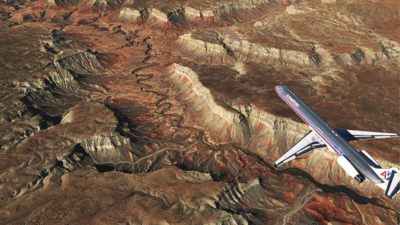 Grand Canyon orthophoto scenery in XP11.