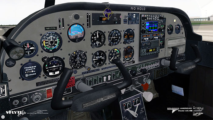 Highly detailed 3D virtual cockpit in X-Plane 10.