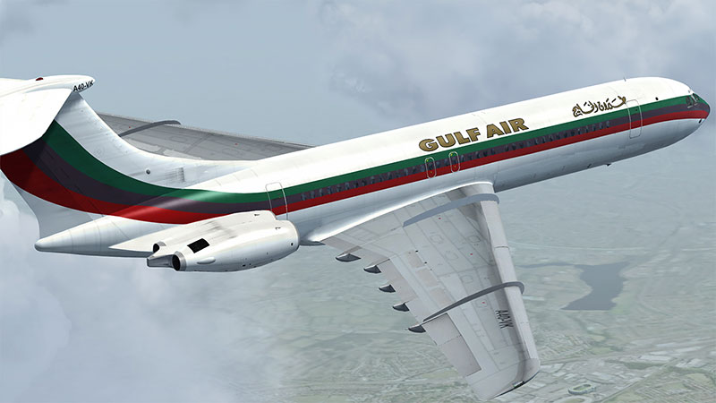 Gulf Air VC10 in flight