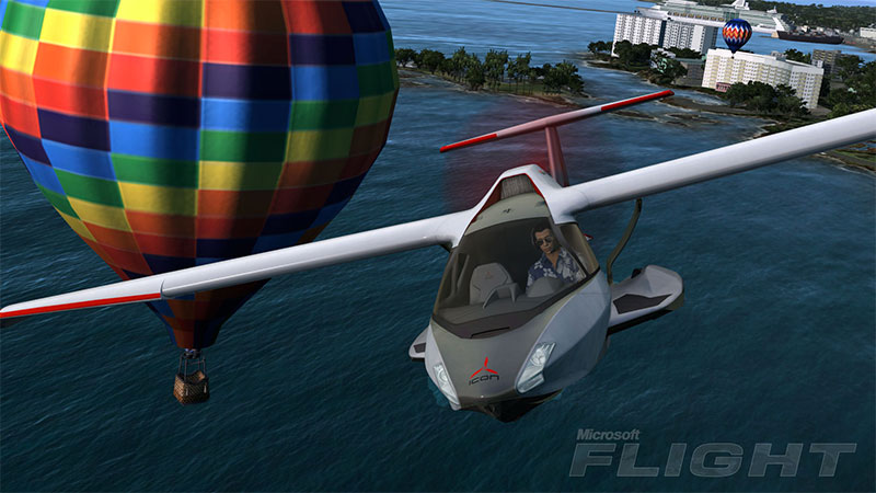 Pylon Racing, Hot-Air Balloons Included in New Microsoft Flight