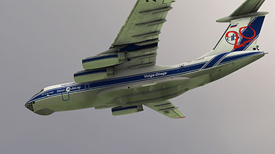 Image shows the IL-76 after installing the mod in Microsoft Flight Simulator.