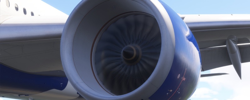 Engine blurring spinning effect in MSFS.