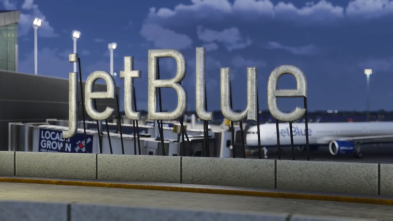 JetBlue signage at JFK.