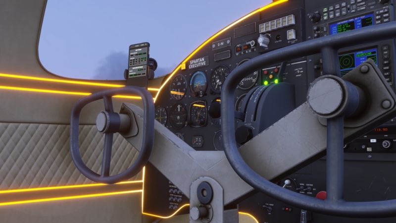 Cockpit 3D VC displayed in the sim.