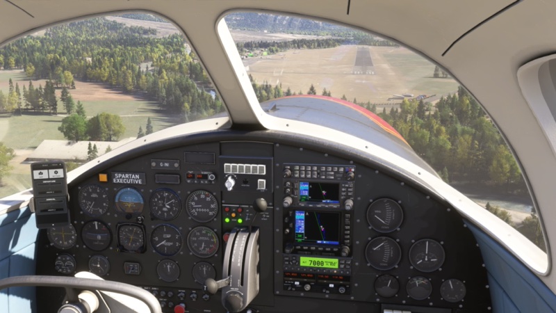 Far-view displaying the Virtual Cockpit along with aircraft structure around the cockpit.