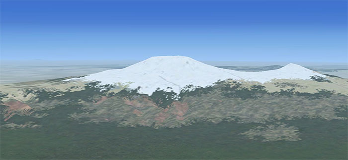 Kilimanjaro after the scenery has been installed.