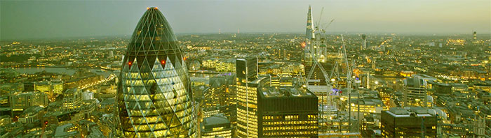 London at dusk