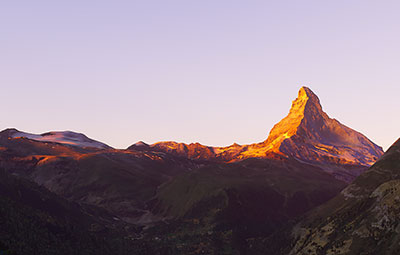 Showing the Matterhorn mountain available in the scenery pack.