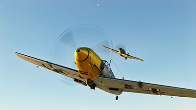 ME Bf 109 E-4 in the skies in MSFS after installing this freeware mod.