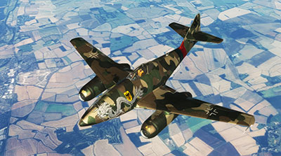 Me 262 in flight in MSFS after installing this mod.