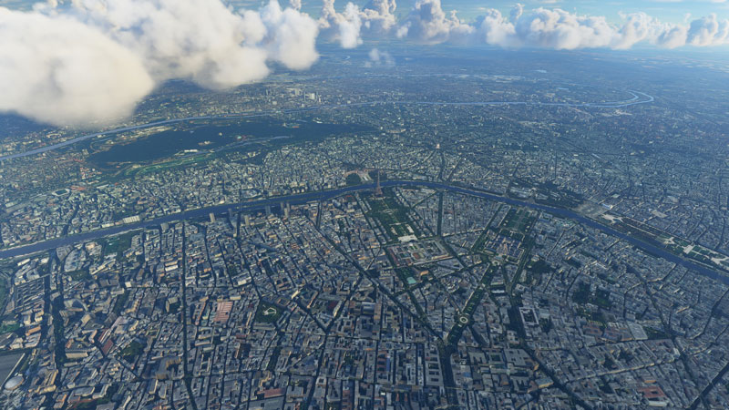 The city of Paris, France demonstrated in the new sim.