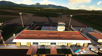 The terminal building at MMEP in MSFS after installing this freeware mod.