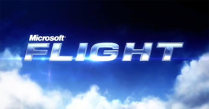 Microsoft Flight logo and headline from their website.