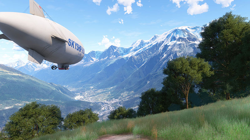 Airship available in the new simulator.