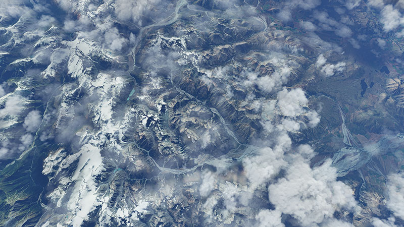 El hermoso paisaje de Nueva Zelanda se muestra en la instalación predeterminada de Microsoft Flight Simulator