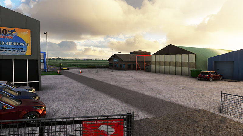 The scenery add-on of Oostwold being displayed in Microsoft Flight Simulator.
