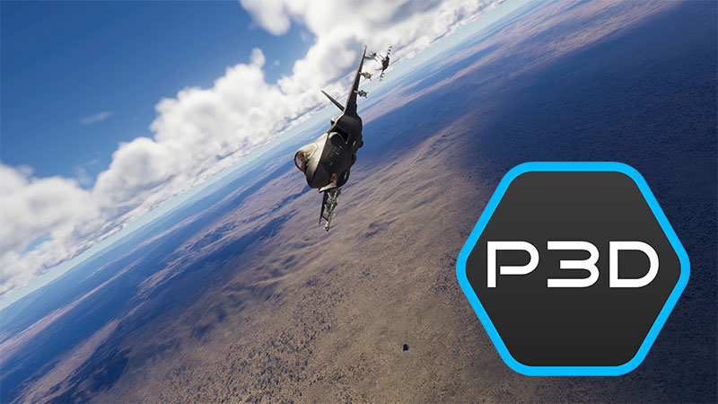 Official Lockheed Martin screenshot with the new Prepar3D v6 logo in the foreground.