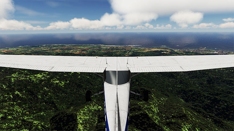 Cessna over Hawaii Island in P3Dv5.