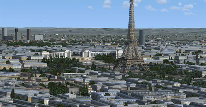 Paris Scenery in FSX.