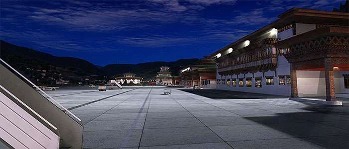 Paro terminals at night