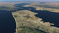 San Francisco Photorealistic (Orphophoto) screenshot from above.