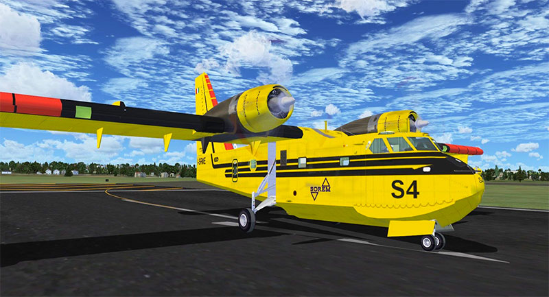 Canadair CL-215​ on runway.