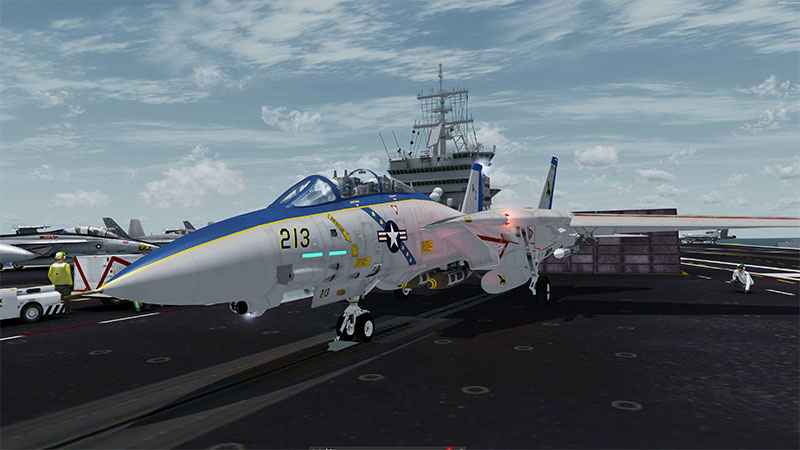 Grumman Tomcat freeware add-on displayed in Prepar3D.