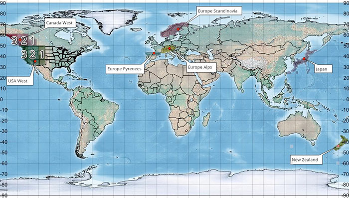 Coverage area map.