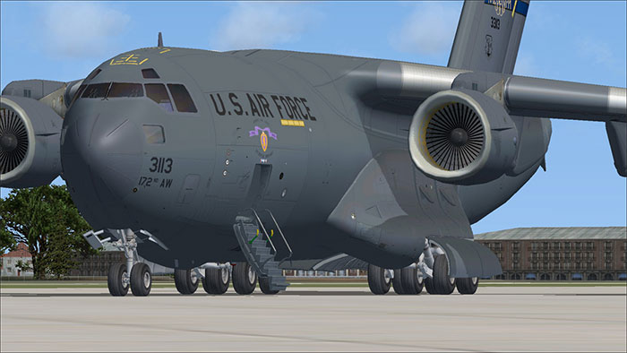 USAF Globemaster on ramp.