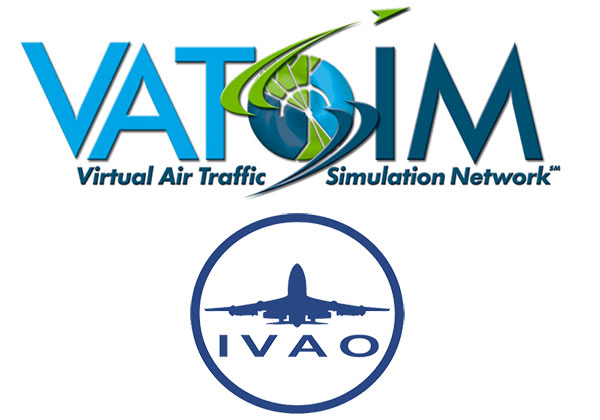 The official VATSIM and IVAO logos.