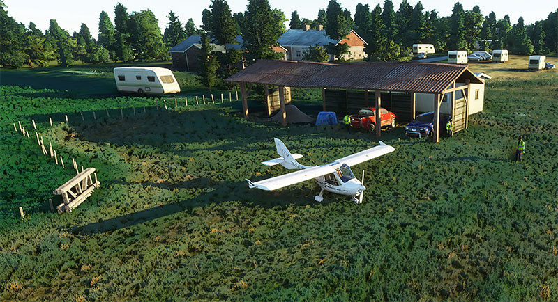 Vol.2 of the UK airfields pack shown in the simulator.