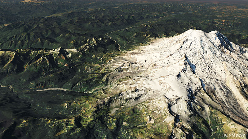 Washington State ortho scenery displayed in X-Plane (also works with XP10).