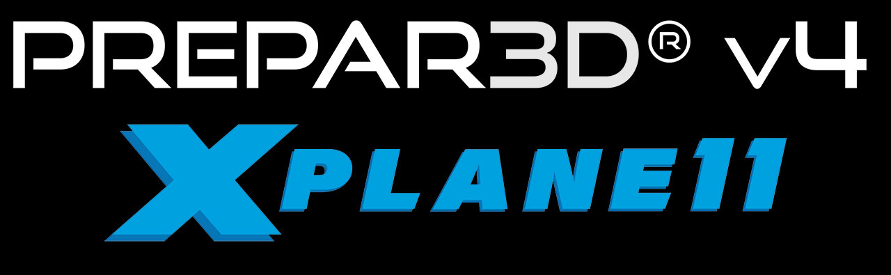 P3Dv4 and XP11 logos.