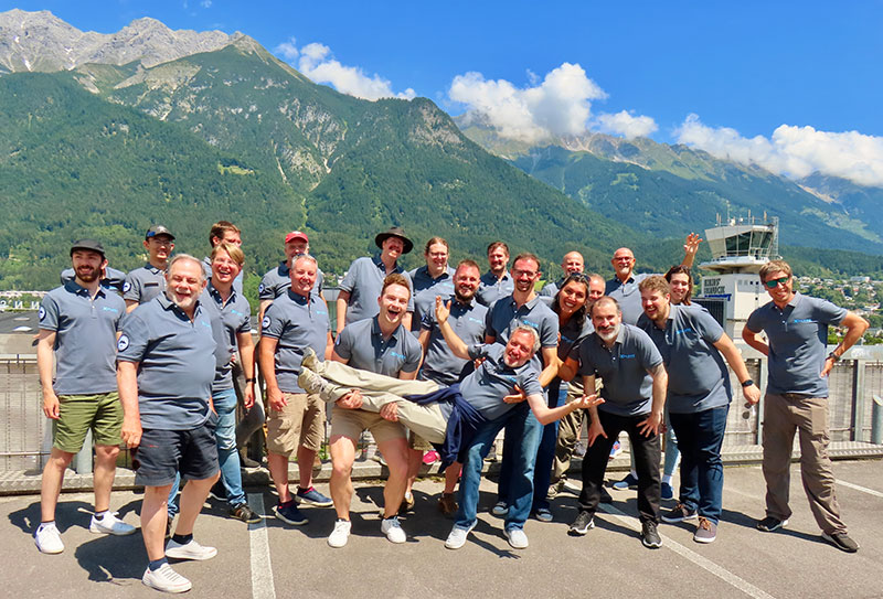 The X-Plane team at Innsbruck in Austria.