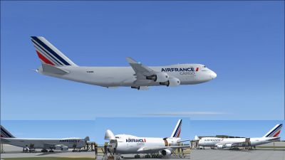 Multiple images of Air France Cargo Boeing 747-428.