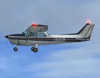 Cessna 172 N3608L in flight.