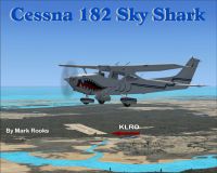 Cessna 182 Sky Shark in flight.